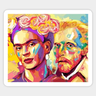 Frida Kahlo and Van Gogh Sticker